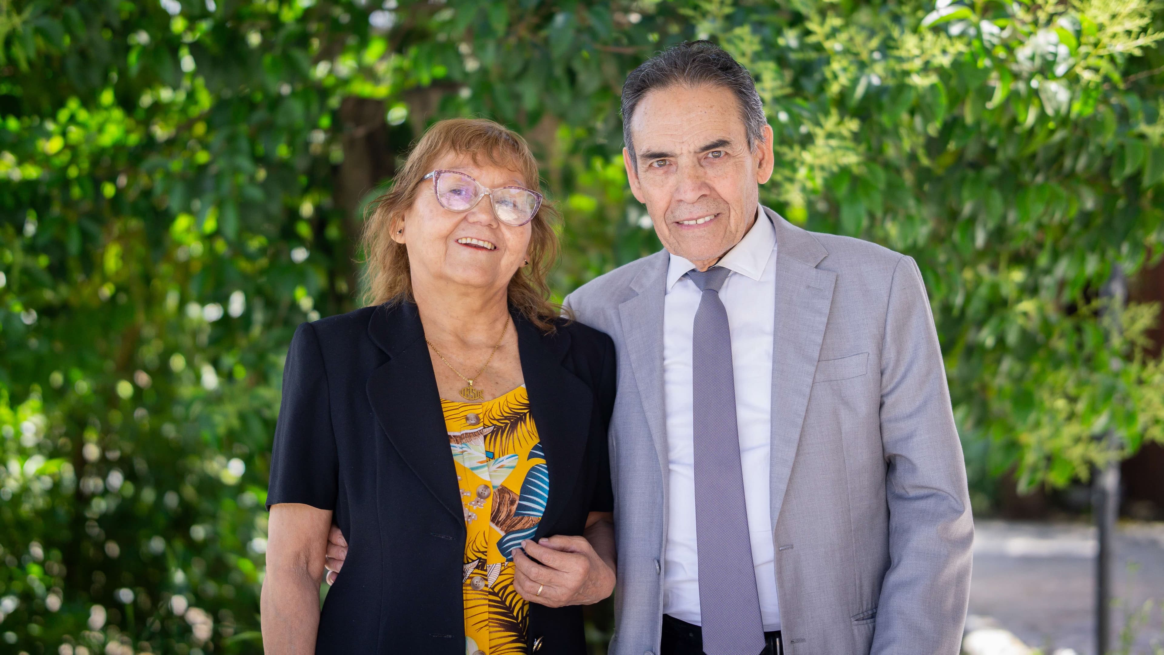 Fotografía de los pastores Jaime Román y Elvira Araya